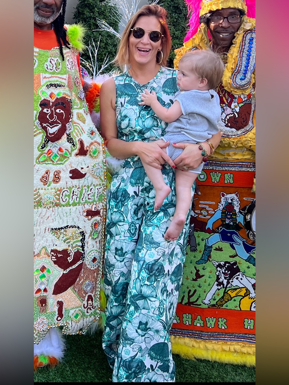 Green Floral Two-Piece  Set - Picture 3 of 3